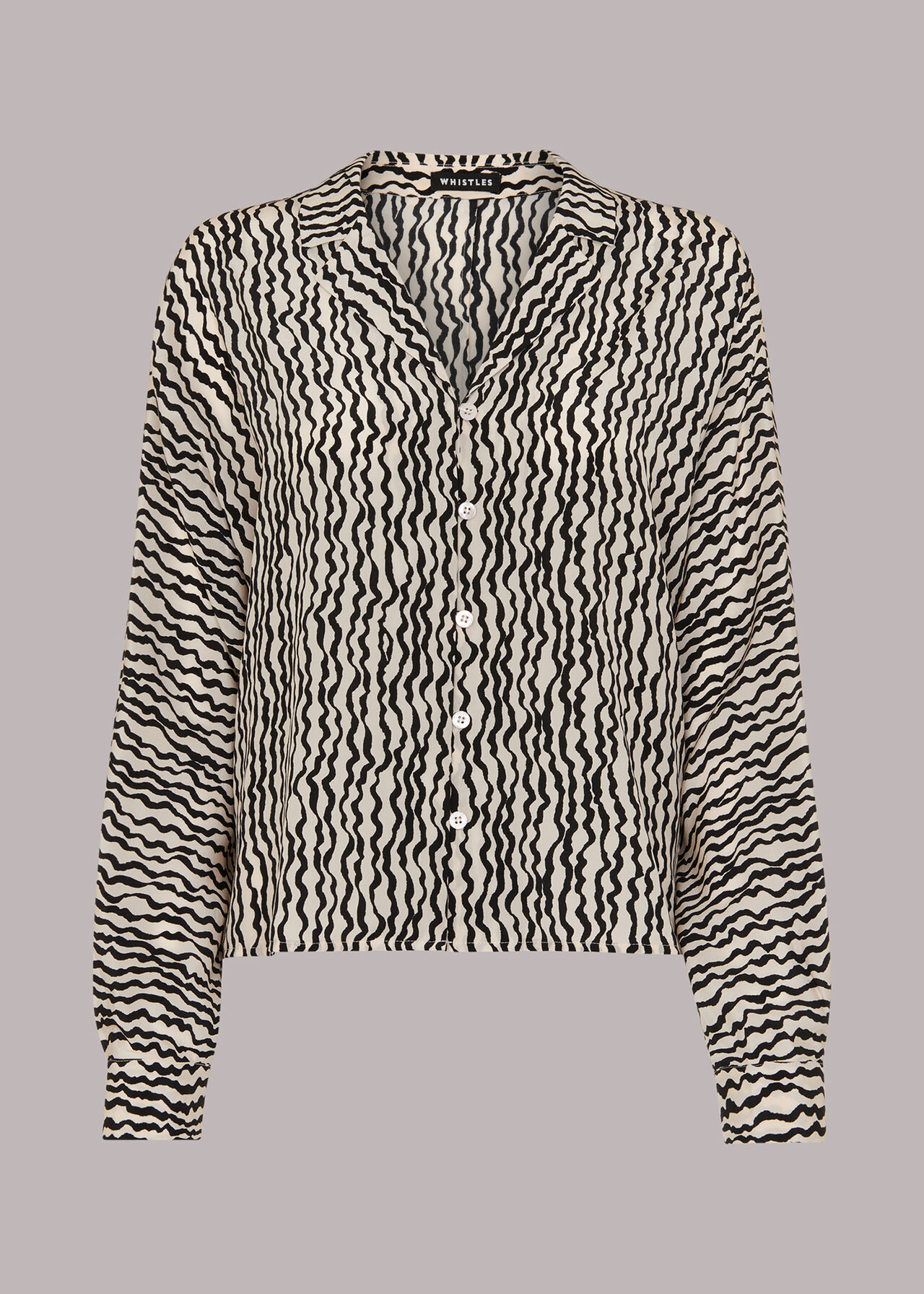 Wiggle Print Silk Shirt